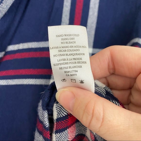 Rails Midnight Cherry White Plaid Pajama Top - Picture 12 of 12